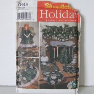 Christmas decoration sewing pattern Simplicity uncut vintage Xmas craft angel